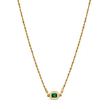 Colar Aura Esmeralda Banhado em Ouro 18K - Murano Joias