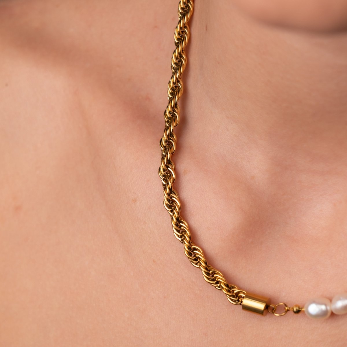 Colar Baiano Com Pérolas Banhado em Ouro 18k - Murano Joias