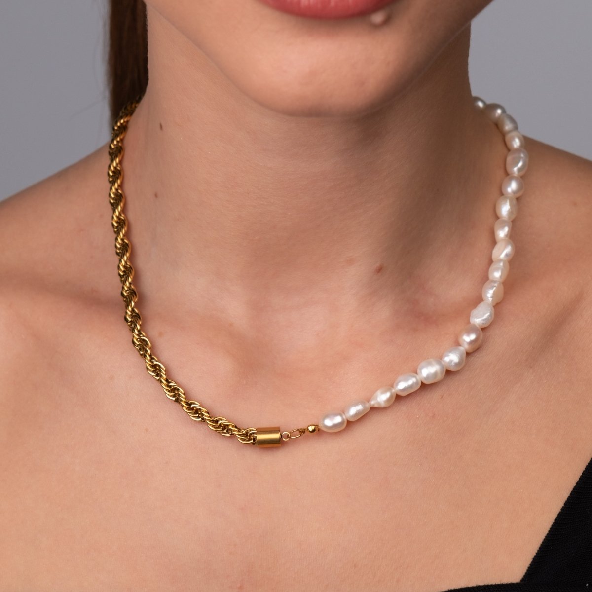 Colar Baiano Com Pérolas Banhado em Ouro 18k - Murano Joias