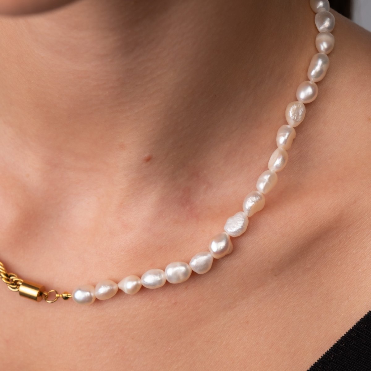 Colar Baiano Com Pérolas Banhado em Ouro 18k - Murano Joias