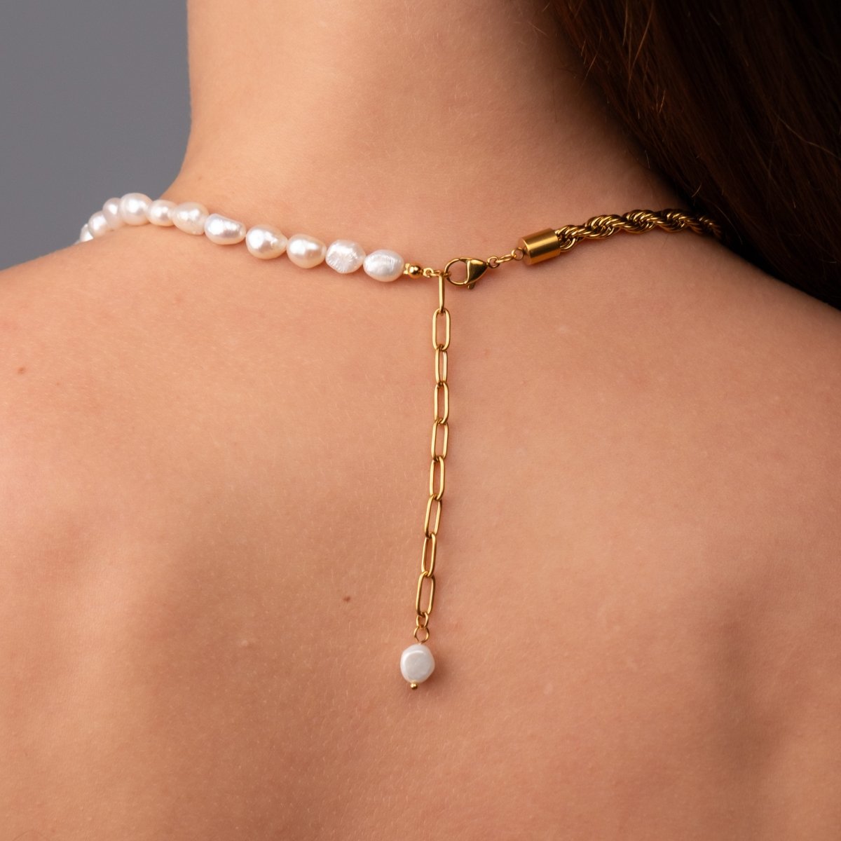 Colar Baiano Com Pérolas Banhado em Ouro 18k - Murano Joias