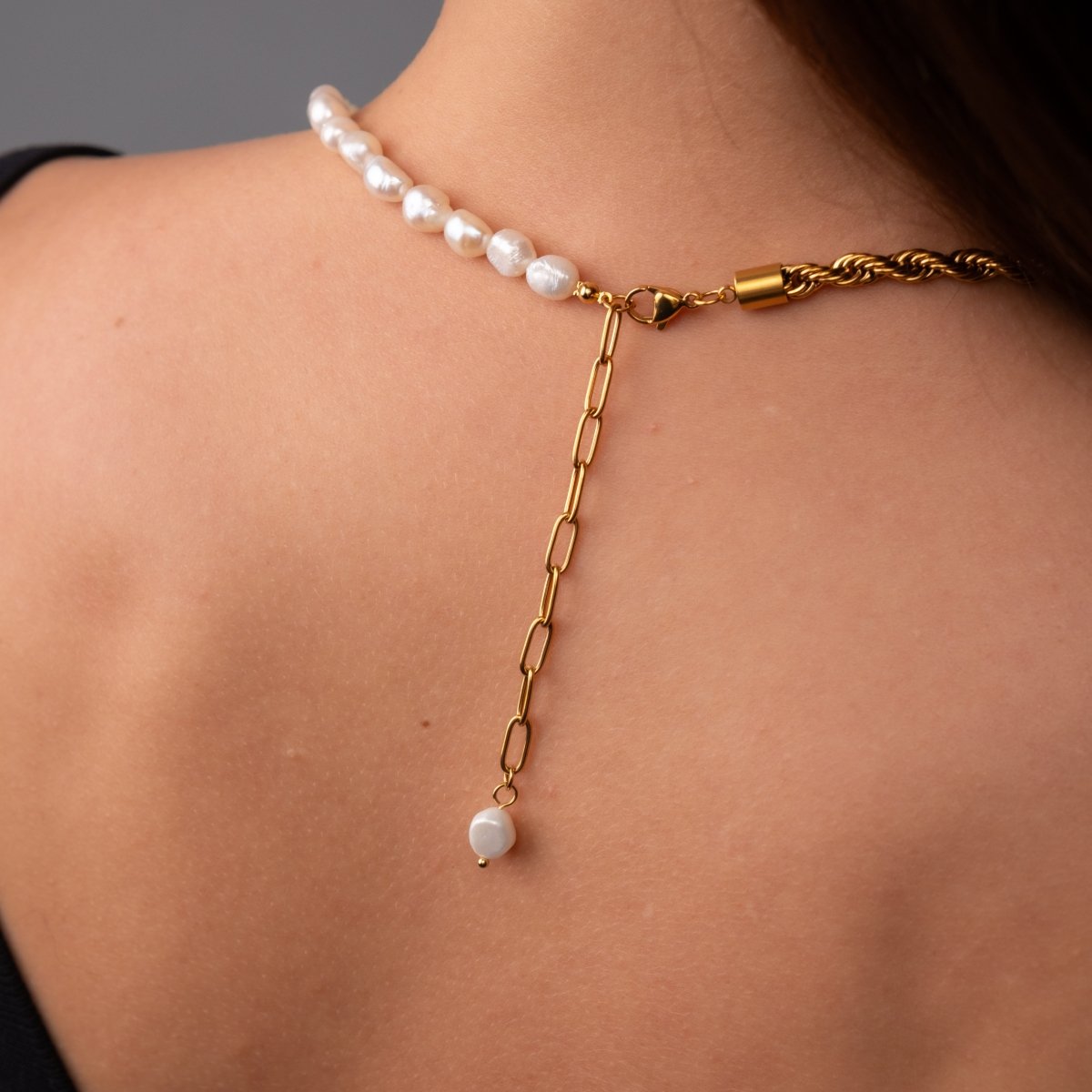 Colar Baiano Com Pérolas Banhado em Ouro 18k - Murano Joias