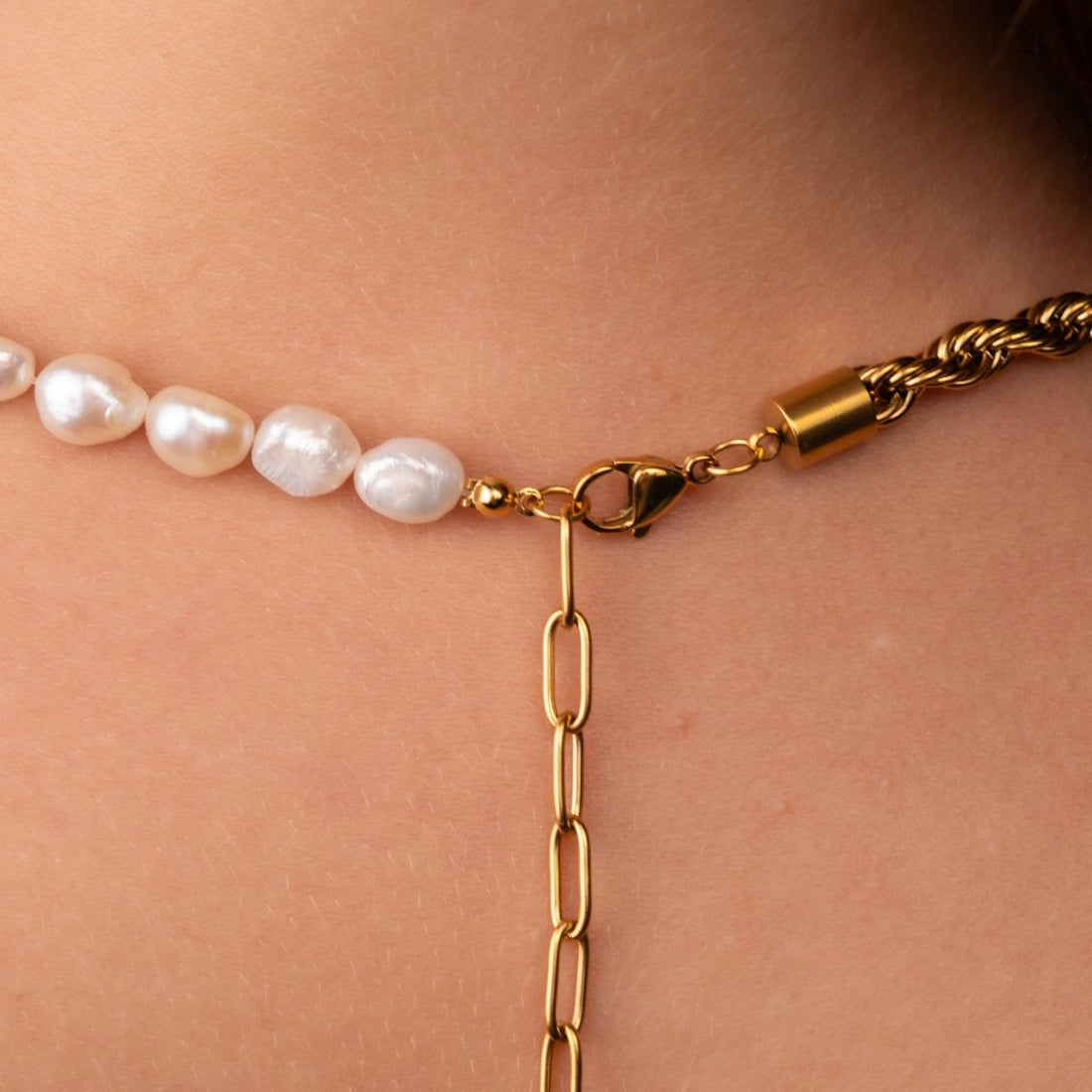 Colar Baiano Com Pérolas Banhado em Ouro 18k - Murano Joias
