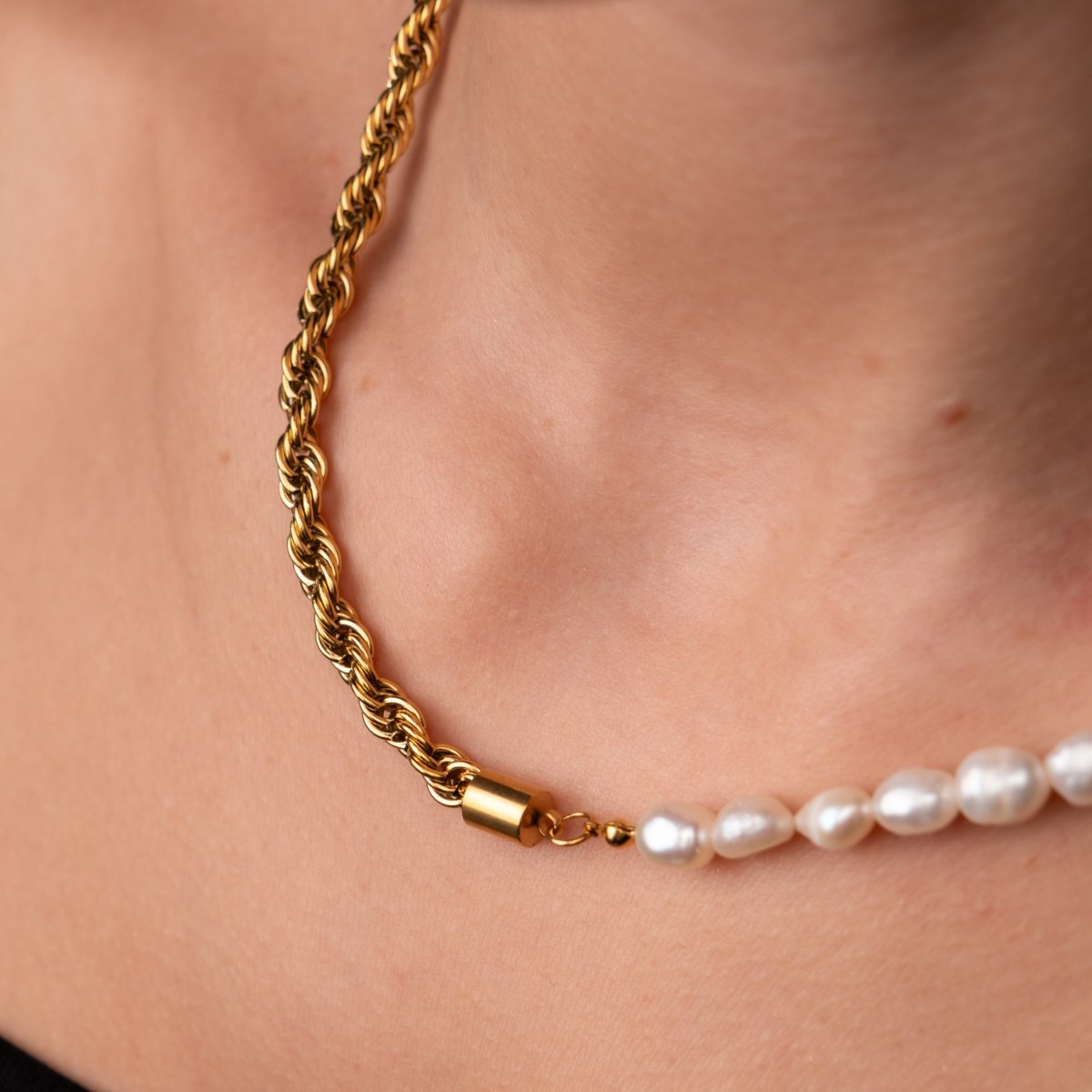 Colar Baiano Com Pérolas Banhado em Ouro 18k - Murano Joias