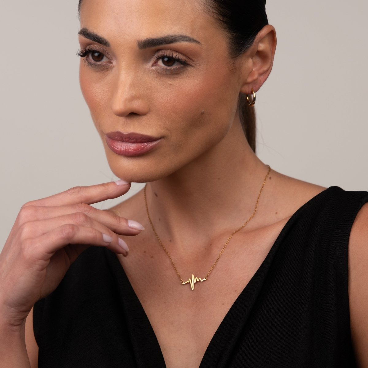 Colar Batimentos Life Pingente Banhado em Ouro 18K - Murano Joias
