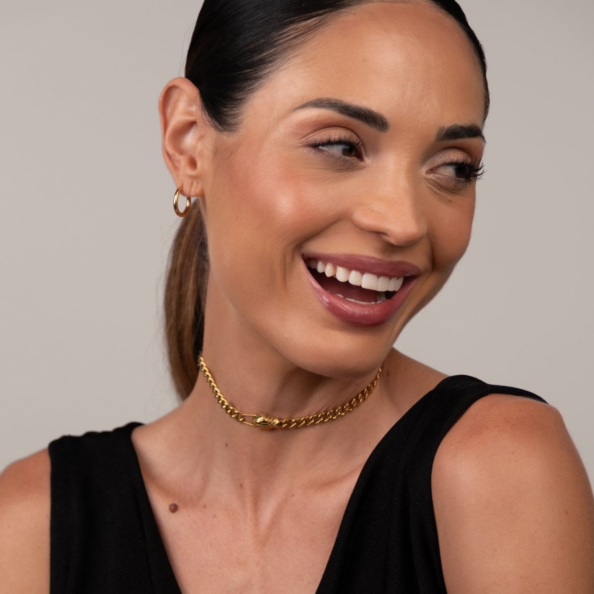 Colar Choker Serpente Banhado em Ouro 18K - Murano Joias