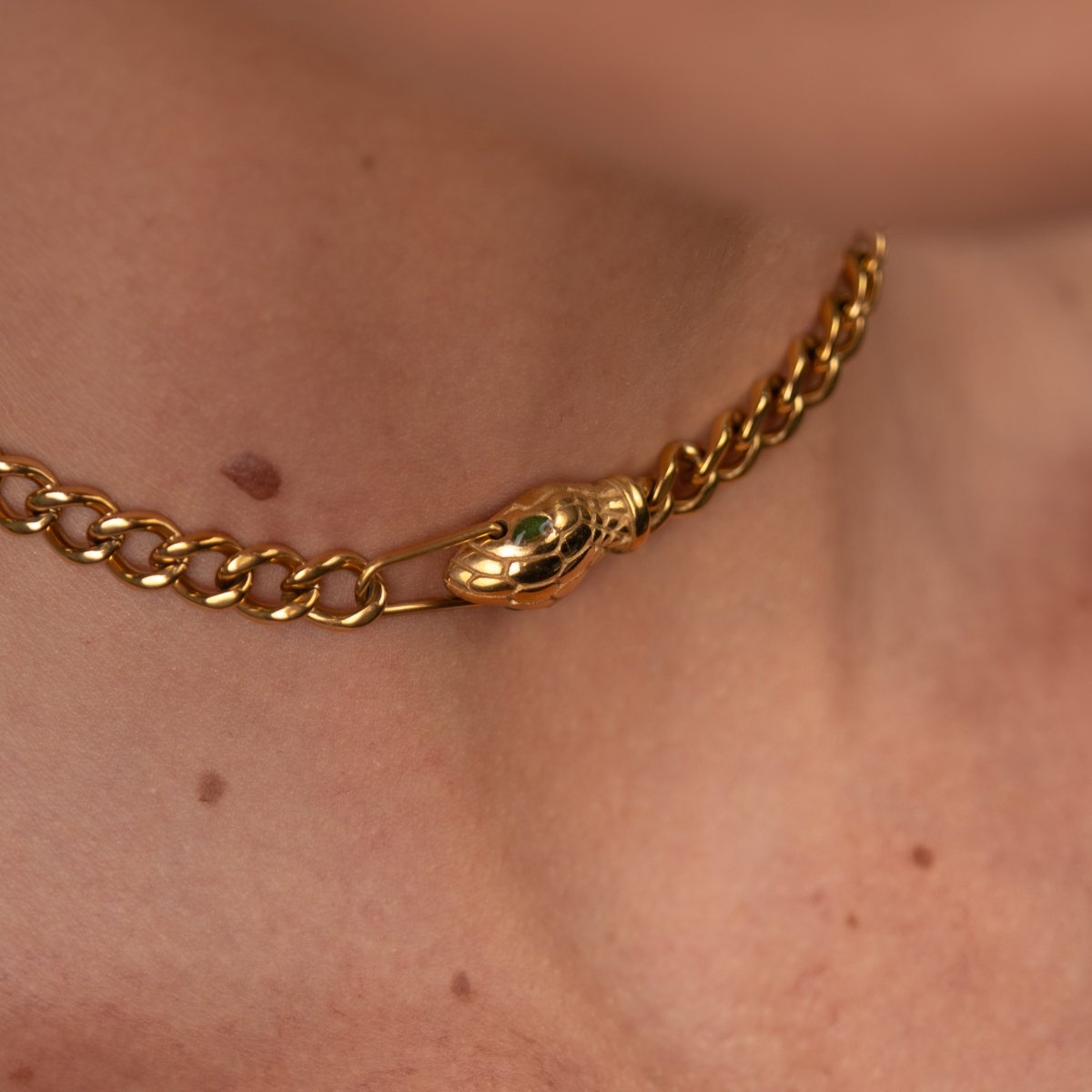 Colar Choker Serpente Banhado em Ouro 18K - Murano Joias