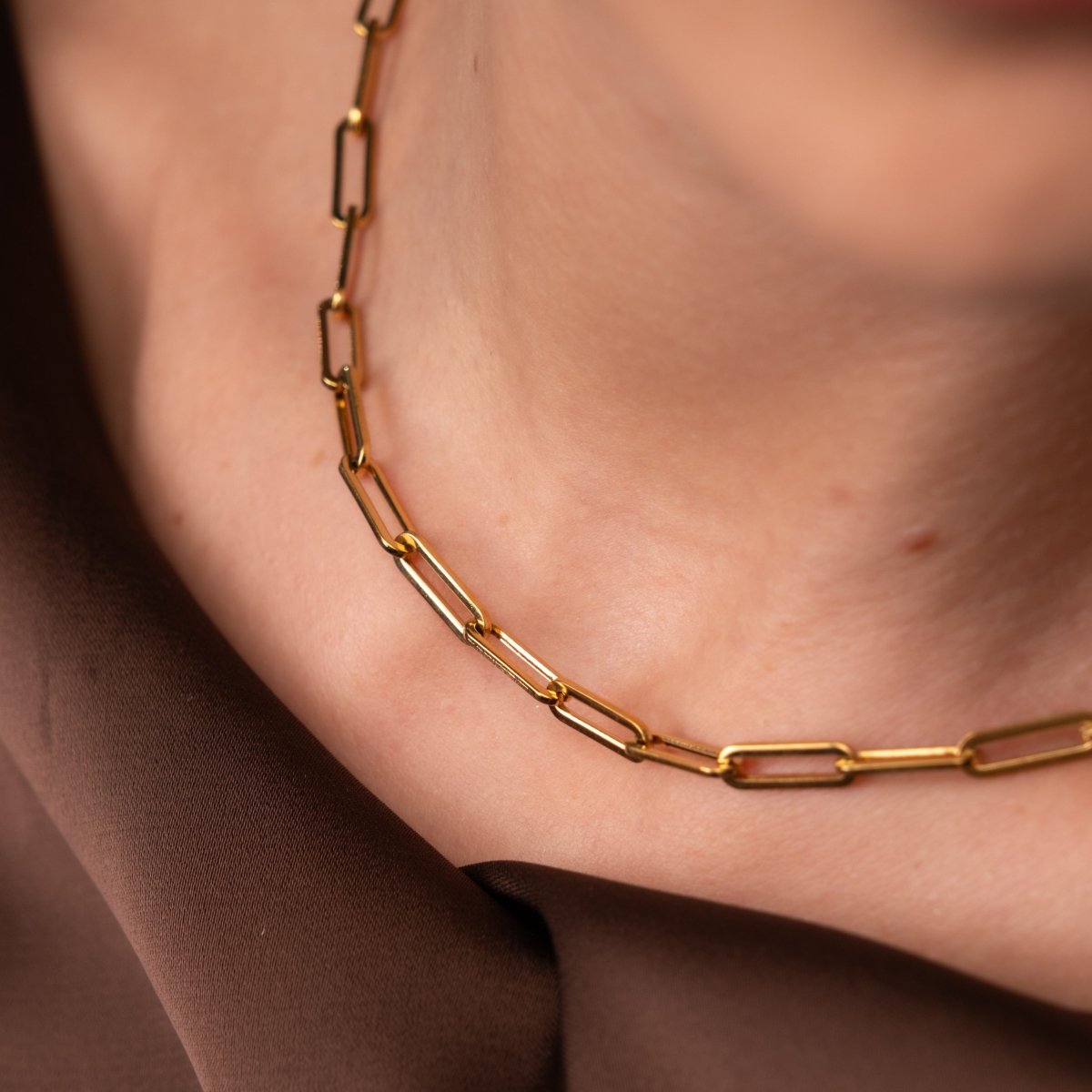 Colar Elos Celina Corrente Banhado em Ouro 18K - Murano Joias
