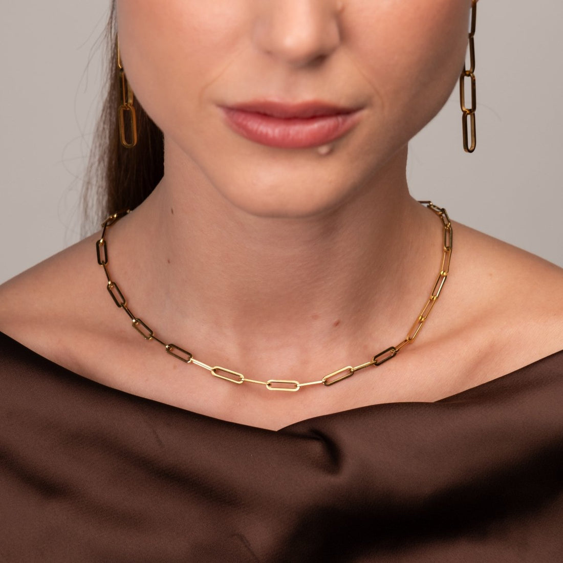 Colar Elos Celina Corrente Banhado em Ouro 18K - Murano Joias