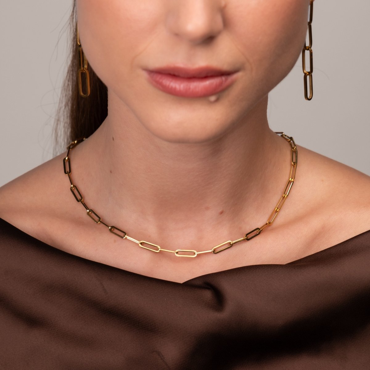 Colar Elos Celina Corrente Banhado em Ouro 18K - Murano Joias