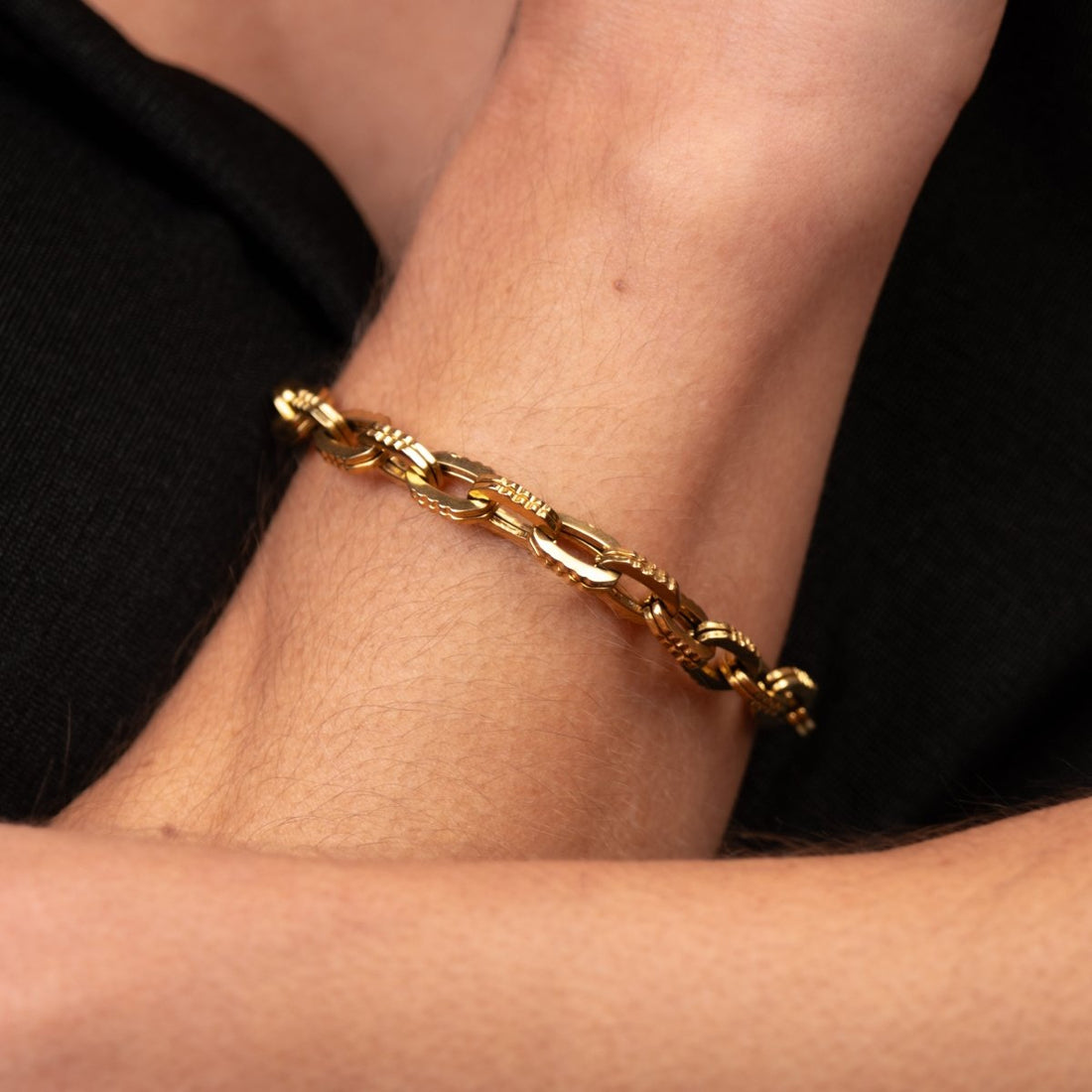 Colar Elos Chunky Banhado em Ouro 18k - Murano Joias