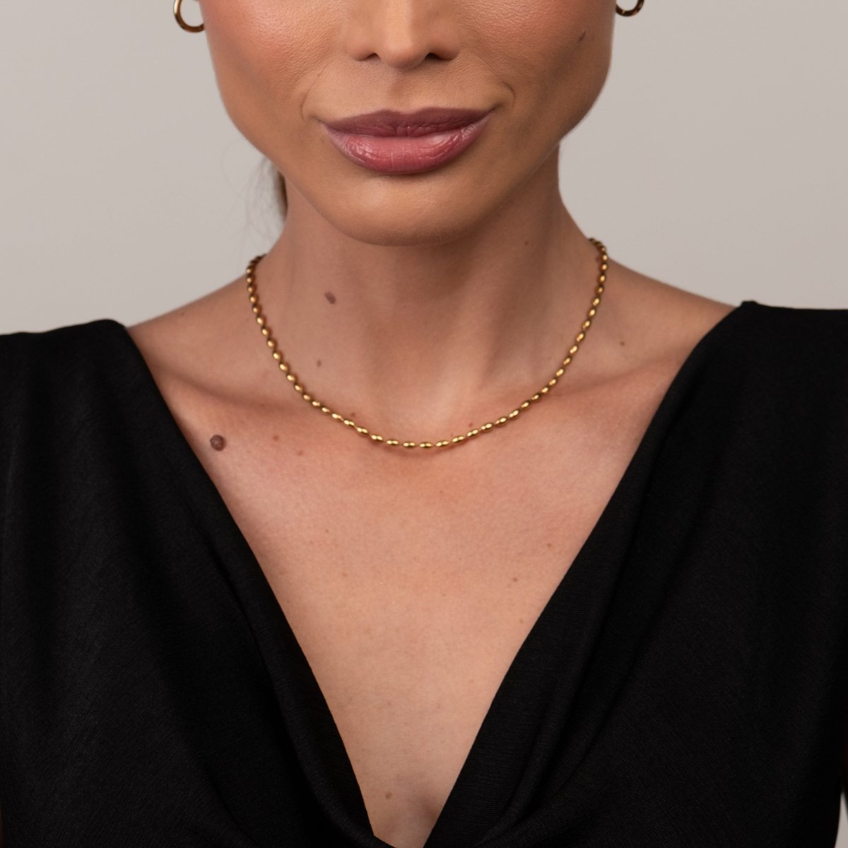 Colar Esfera Banhado em Ouro 18K - Murano Joias