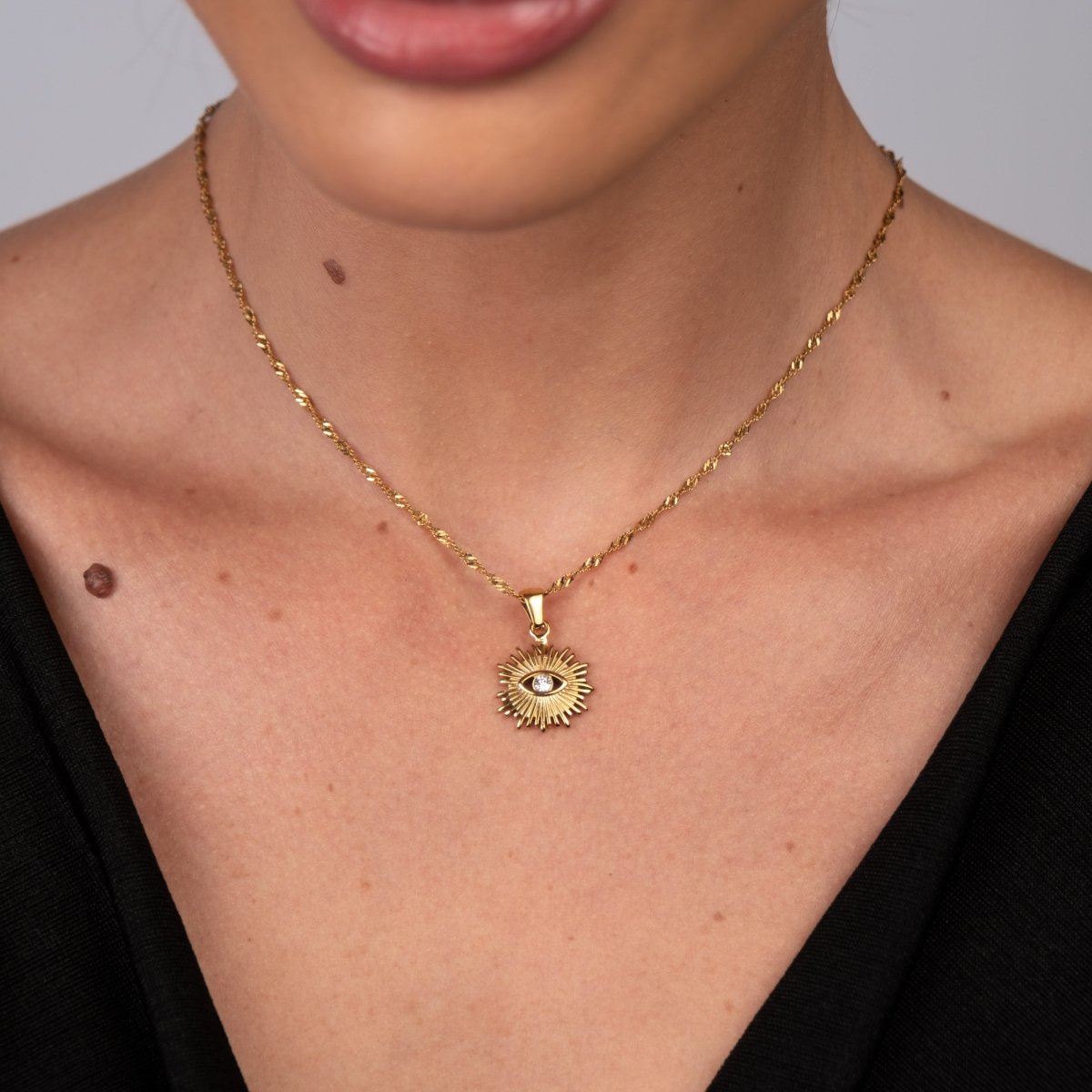 Colar Eye Banhado em Ouro 18K - Murano Joias