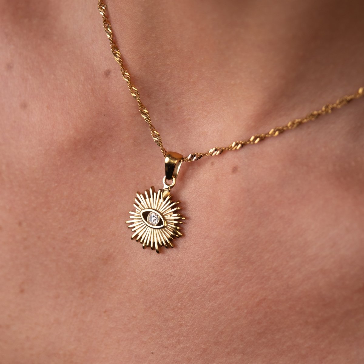 Colar Eye Banhado em Ouro 18K - Murano Joias
