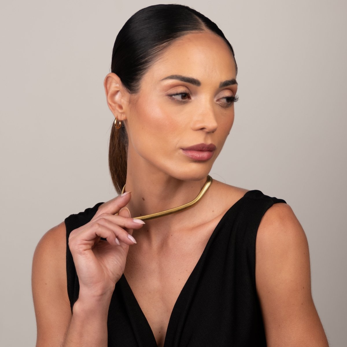 Colar Gargantilha Gaia Malha Banhado em Ouro 18k - Murano Joias