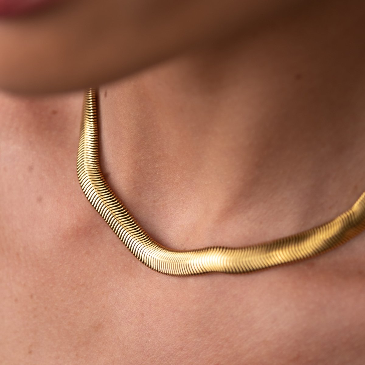 Colar Gargantilha Gaia Malha Banhado em Ouro 18k - Murano Joias