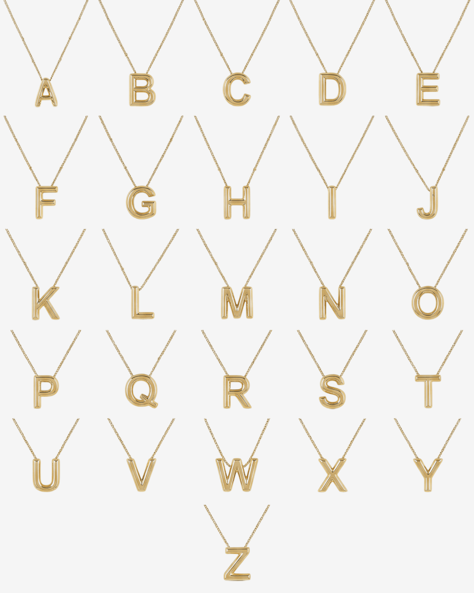 Colar Letra Inicial Bold Banhado em Ouro 18K - Murano Joias