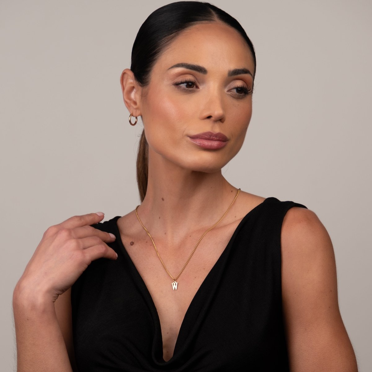 Colar Letra Inicial Chain Banhado em Ouro 18K - Murano Joias