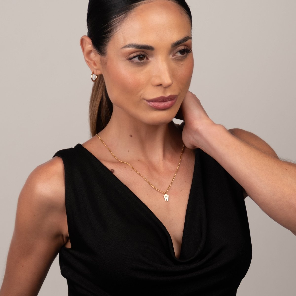 Colar Letra Inicial Chain Banhado em Ouro 18K - Murano Joias