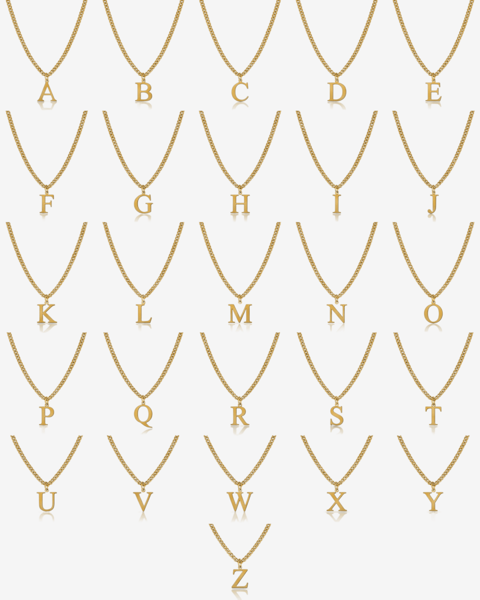 Colar Letra Inicial Chain Banhado em Ouro 18K - Murano Joias