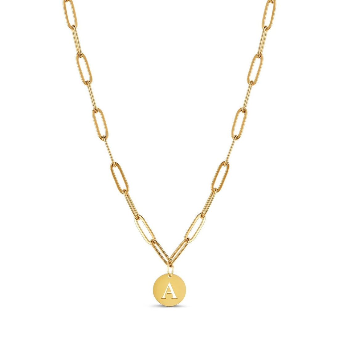 Colar Letra Inicial Clip Chain Banhado em Ouro 18K - Murano Joias