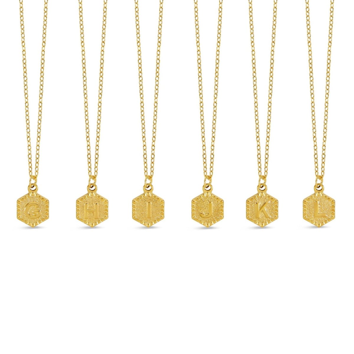 Colar Letra Inicial Hex Banhado em Ouro 18K - Murano Joias