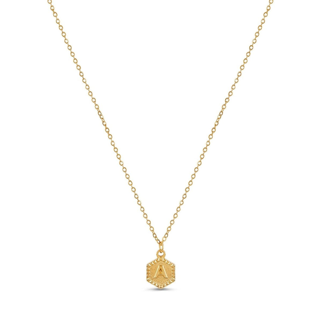 Colar Letra Inicial Hex Banhado em Ouro 18K - Murano Joias