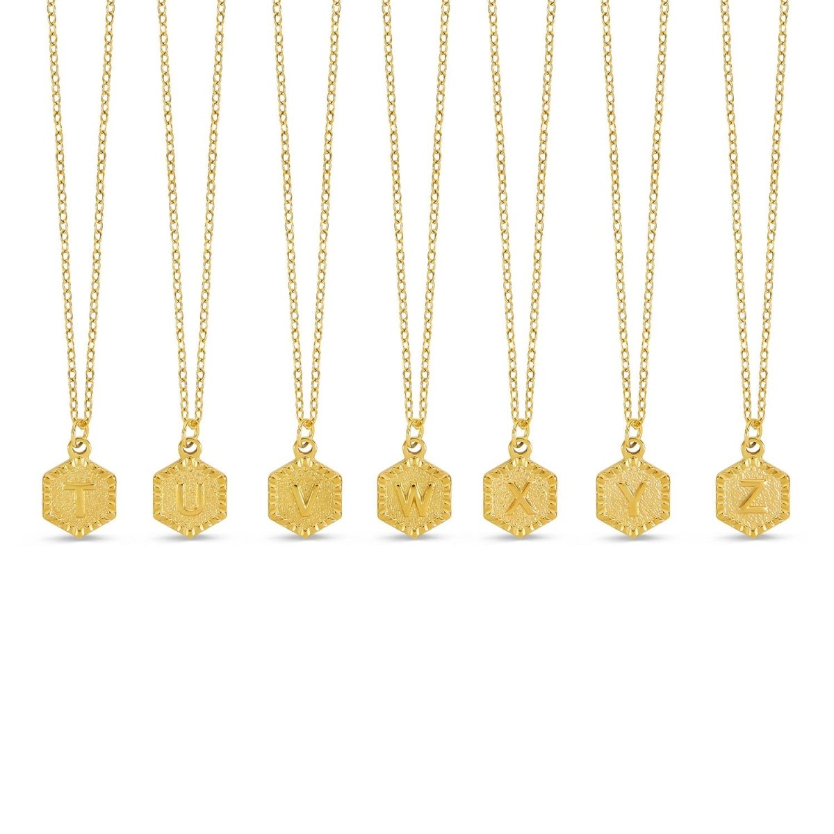 Colar Letra Inicial Hex Banhado em Ouro 18K - Murano Joias