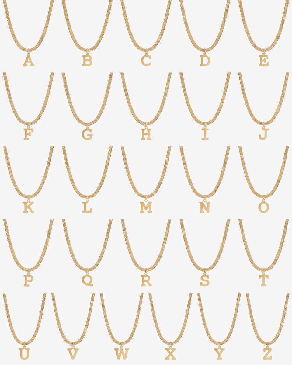 Colar Letra Inicial Malha Banhado em Ouro 18K - Murano Joias
