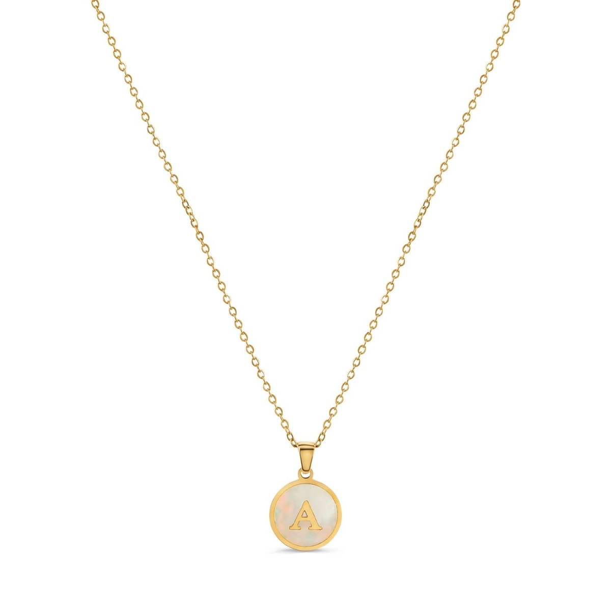 Colar Letra Inicial Marble Banhado em Ouro 18K - Murano Joias