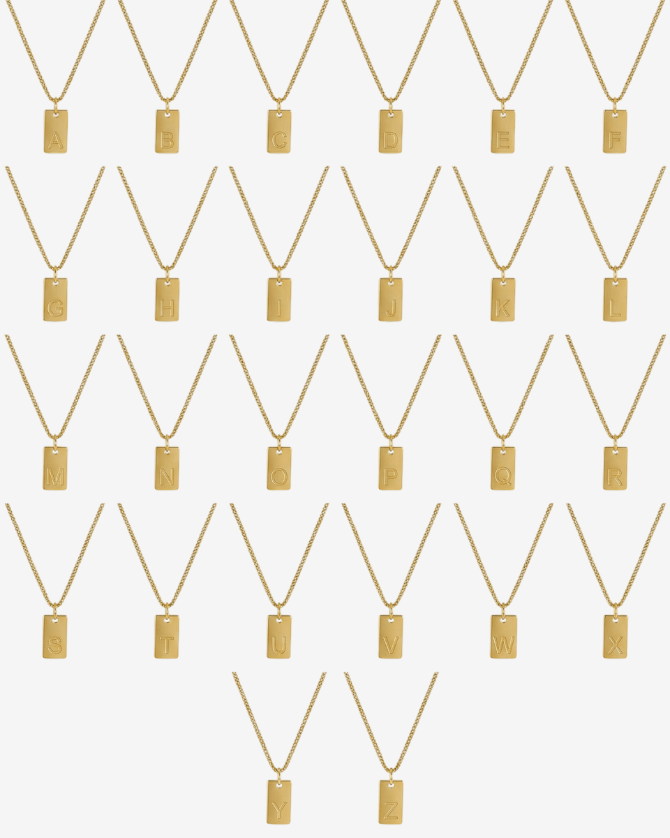 Colar Letra Inicial Minimal Banhado em Ouro 18K - Murano Joias