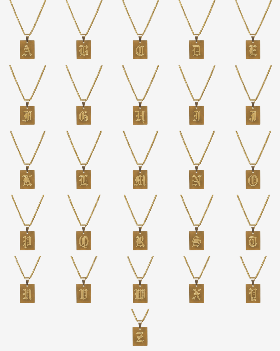 Colar Letra Inicial Modern Banhado em Ouro 18K - Murano Joias