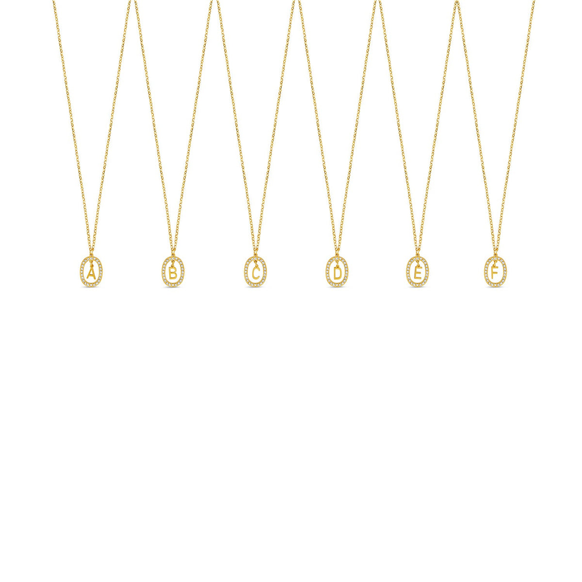 Colar Letra Inicial Prism Banhado em Ouro 18K - Murano Joias
