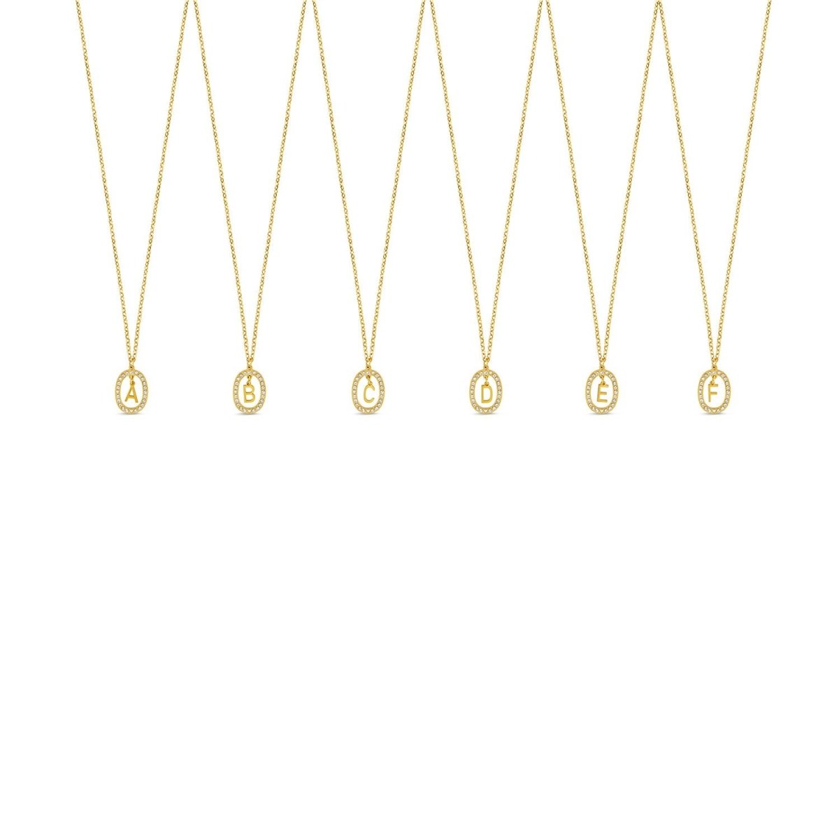 Colar Letra Inicial Prism Banhado em Ouro 18K - Murano Joias
