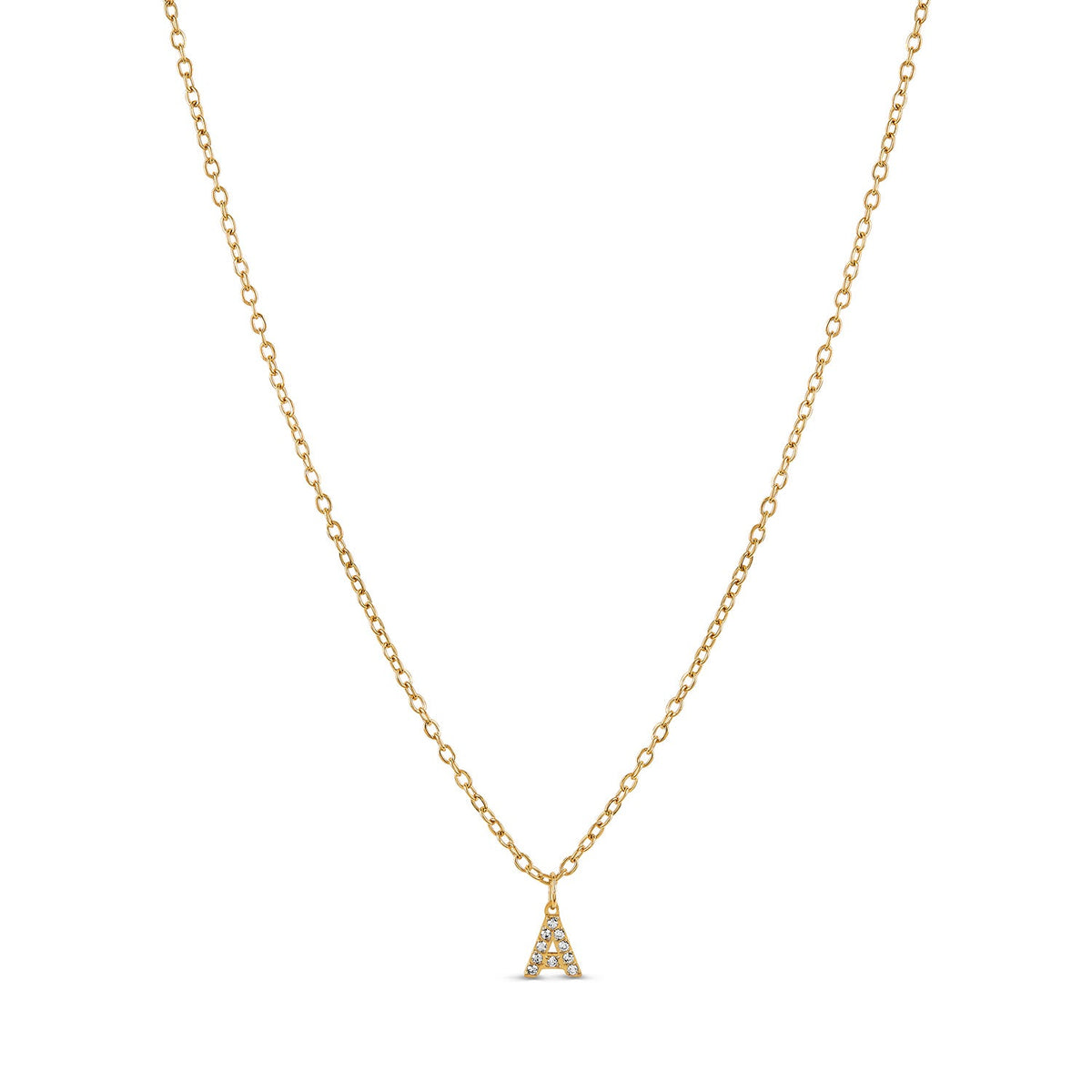 Colar Letra Inicial Stone Banhado em Ouro 18K - Murano Joias