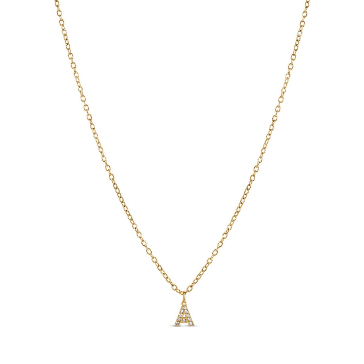 Colar Letra Inicial Stone Banhado em Ouro 18K - Murano Joias