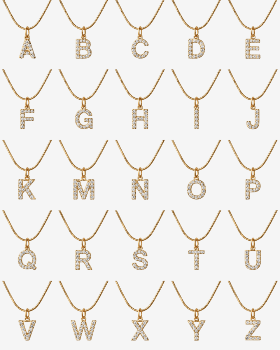 Colar Letra Inicial Zircônia Banhado em Ouro 18K - Murano Joias