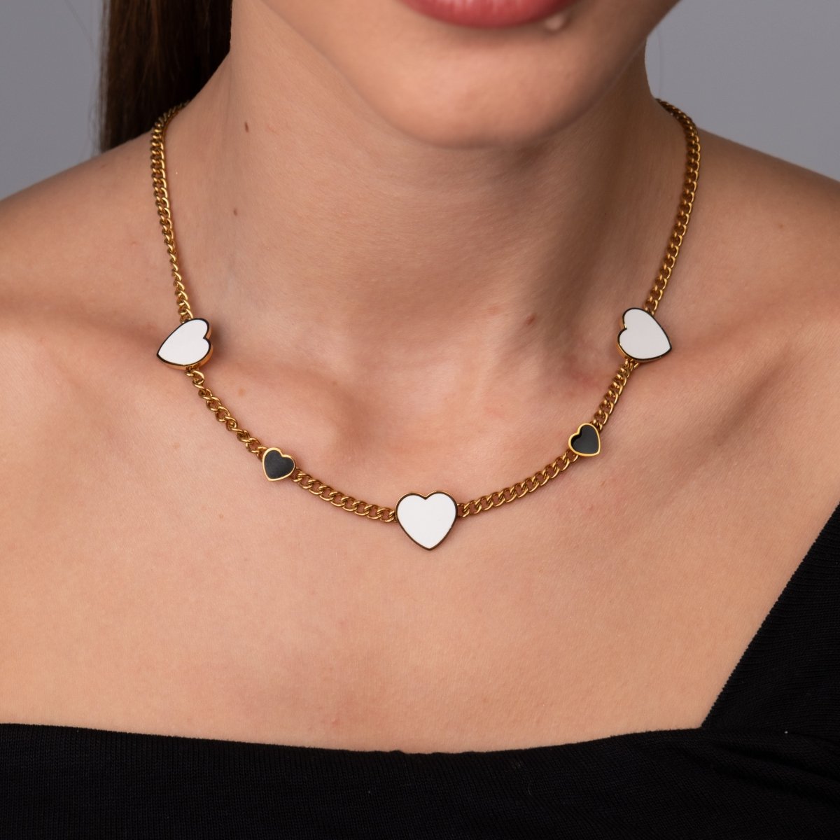 Colar Love Glow Monocromático Banhado em Ouro 18K - Murano Joias