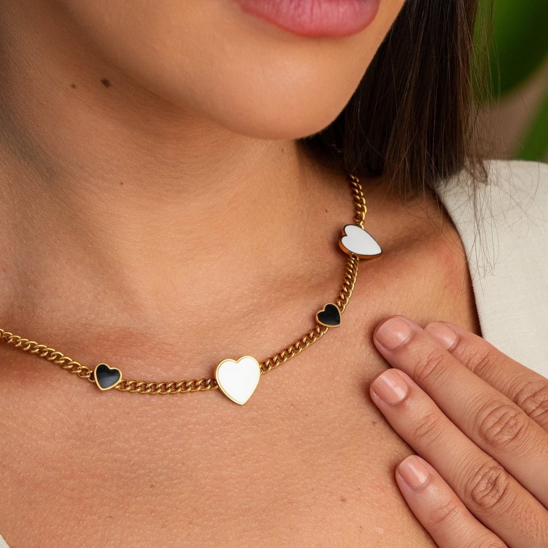 Colar Love Glow Monocromático Banhado em Ouro 18K - Murano Joias