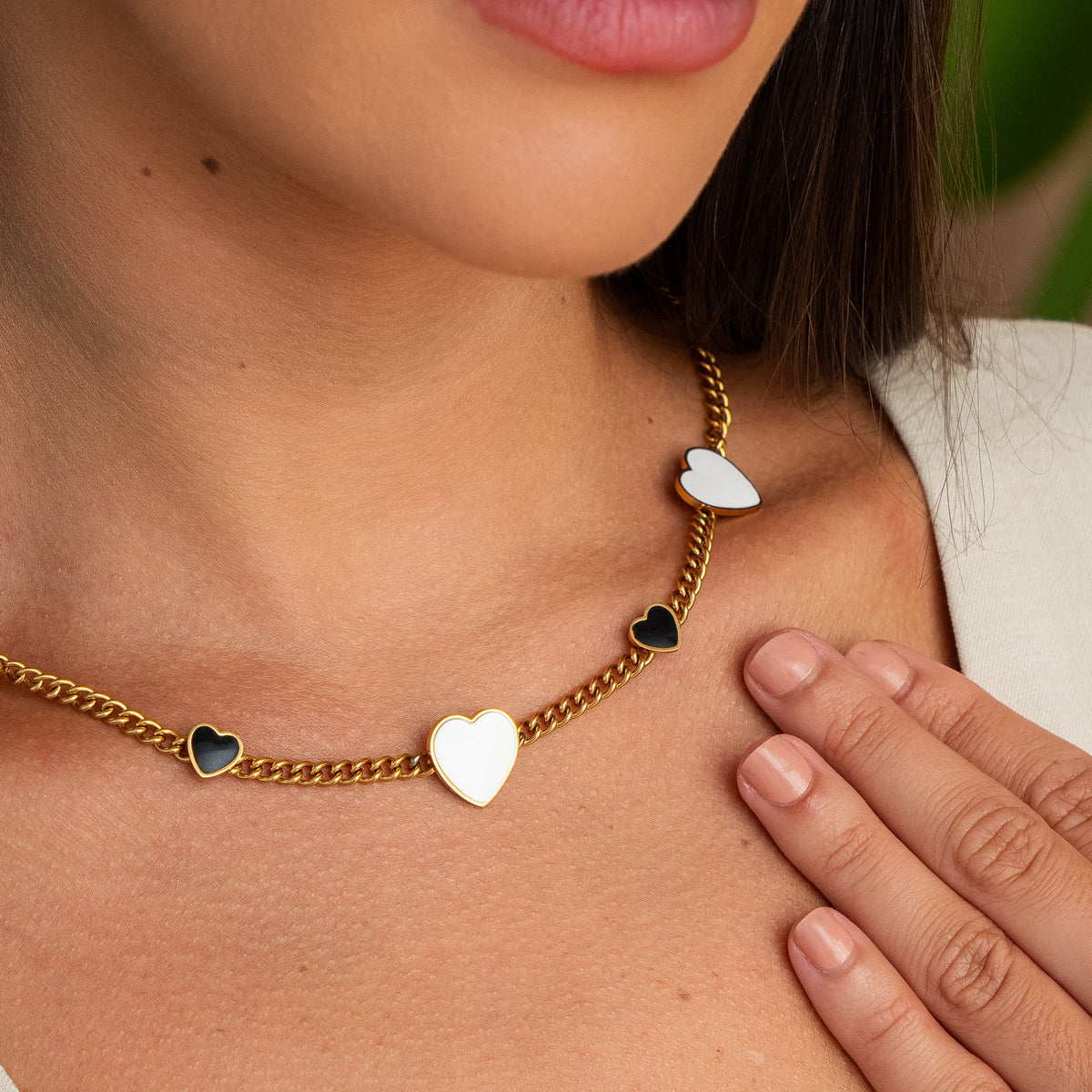 Colar Love Glow Monocromático Banhado em Ouro 18K - Murano Joias