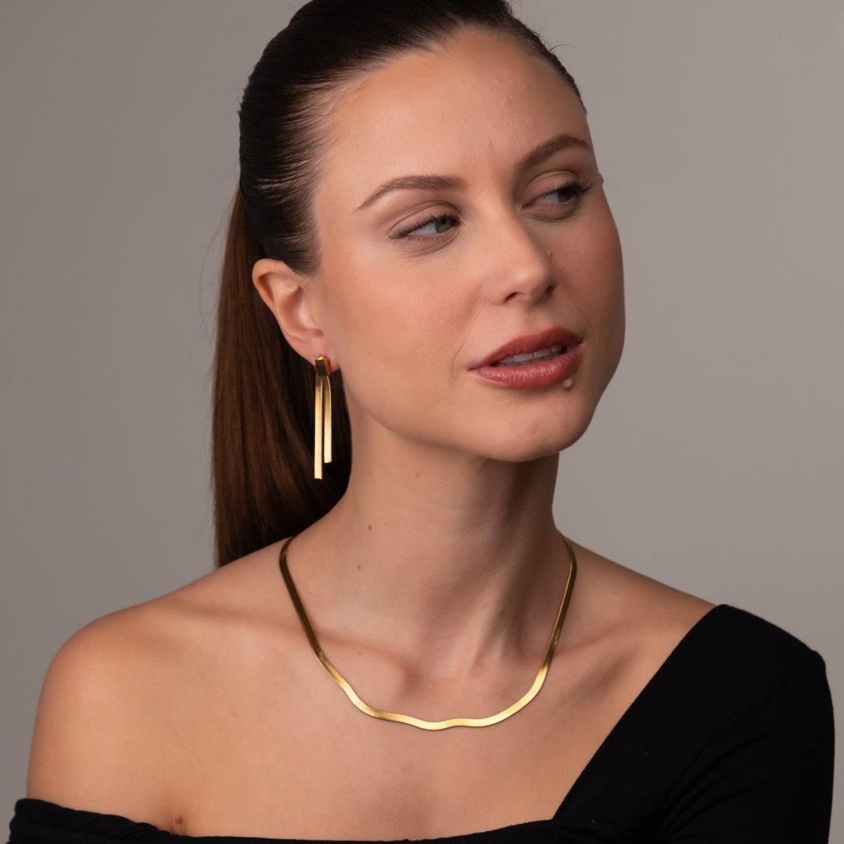 Colar Malha Snake Dourado Banhado em Ouro 18K - Murano Joias