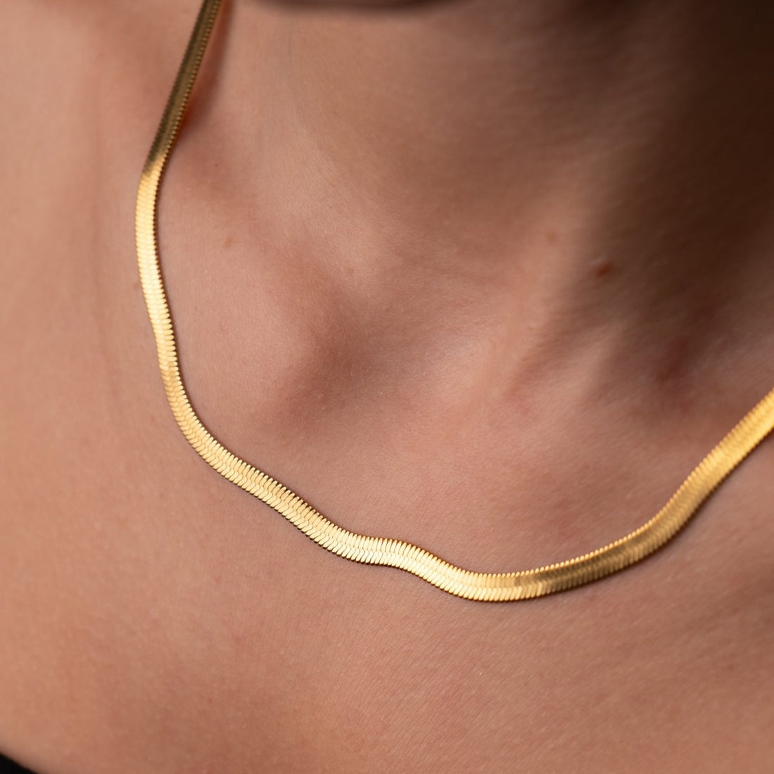 Colar Malha Snake Dourado Banhado em Ouro 18K - Murano Joias