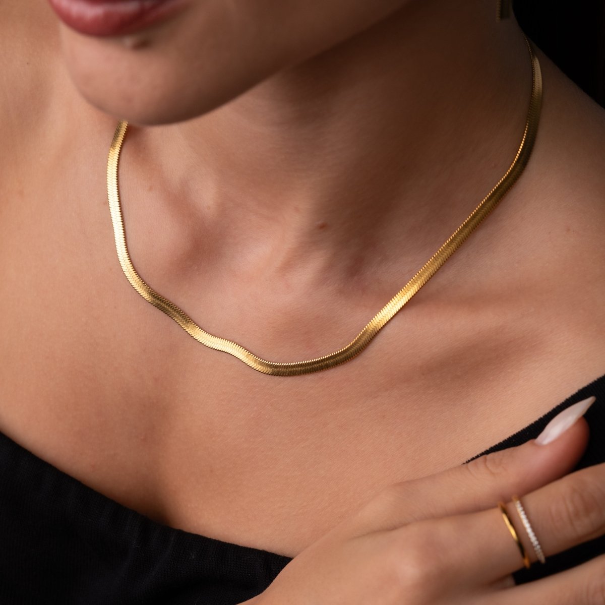 Colar Malha Snake Dourado Banhado em Ouro 18K - Murano Joias