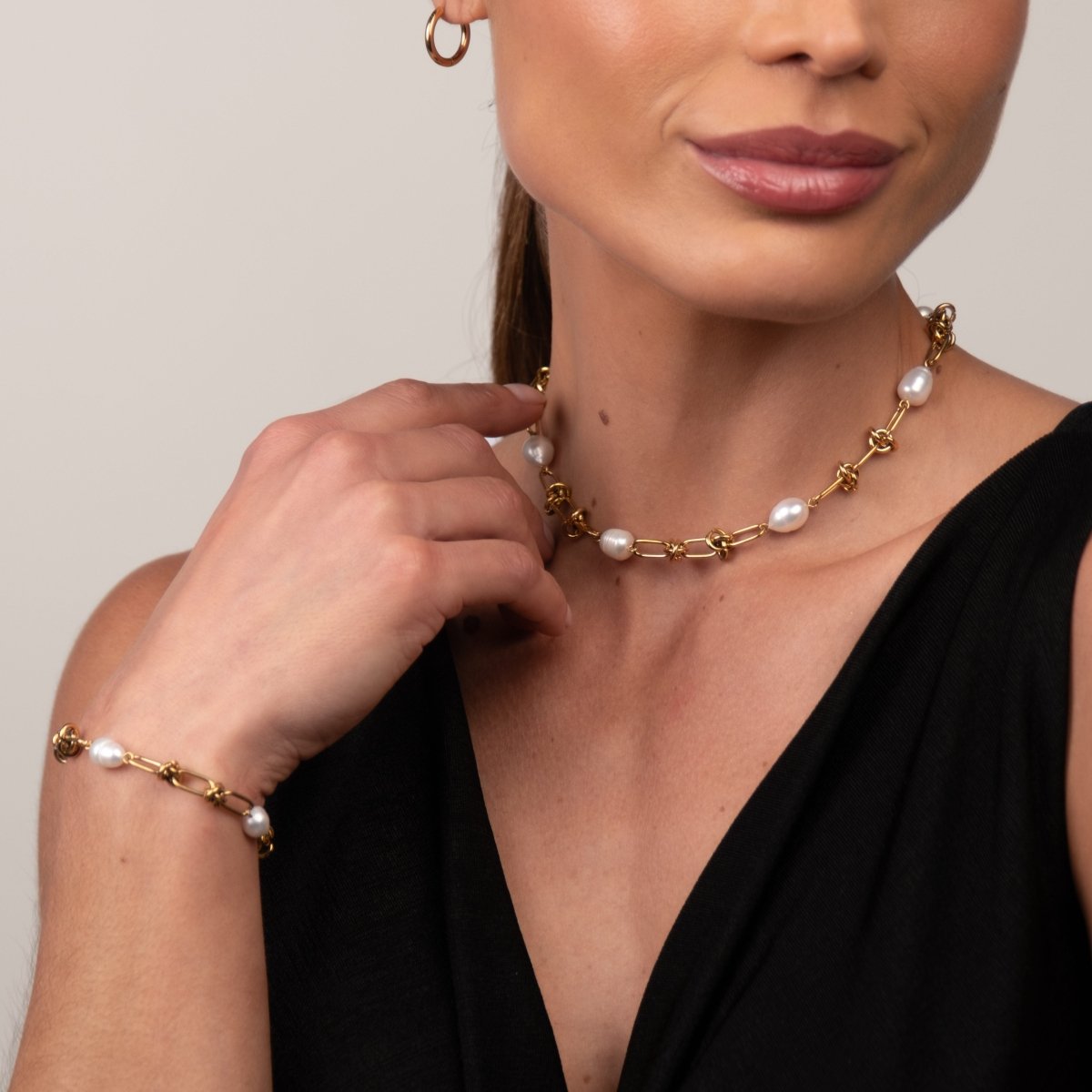 Colar Nó Banhado em Ouro 18k - Murano Joias