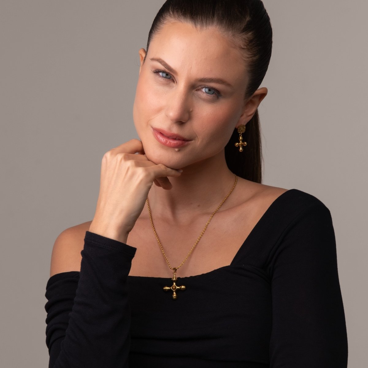 Colar Olho de Tigre Banhado em Ouro 18k - Murano Joias