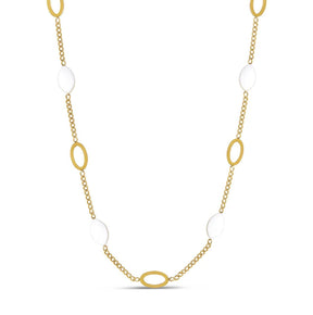 Colar Pingente Oval Angellica Banhado em Ouro 18K - Murano Joias