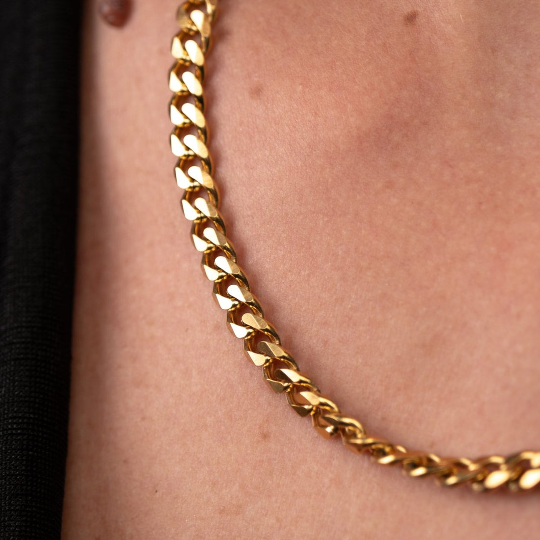 Colar Selenza Corrente Cubana Banhado em Ouro 18K - Murano Joias