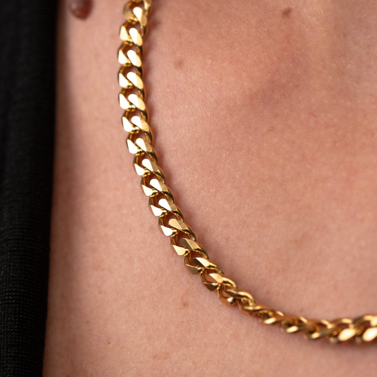 Colar Selenza Corrente Cubana Banhado em Ouro 18K - Murano Joias