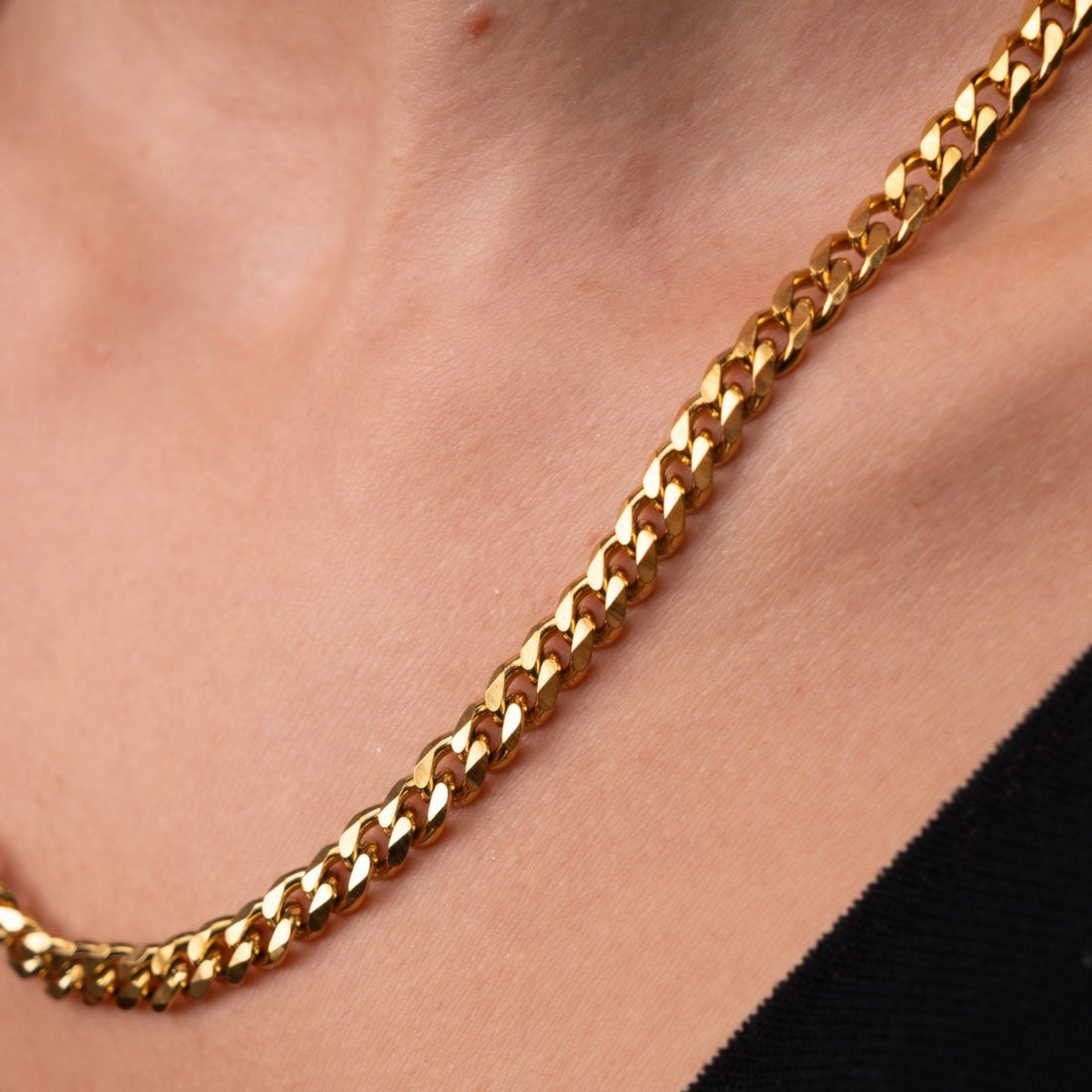 Colar Selenza Corrente Cubana Banhado em Ouro 18K - Murano Joias