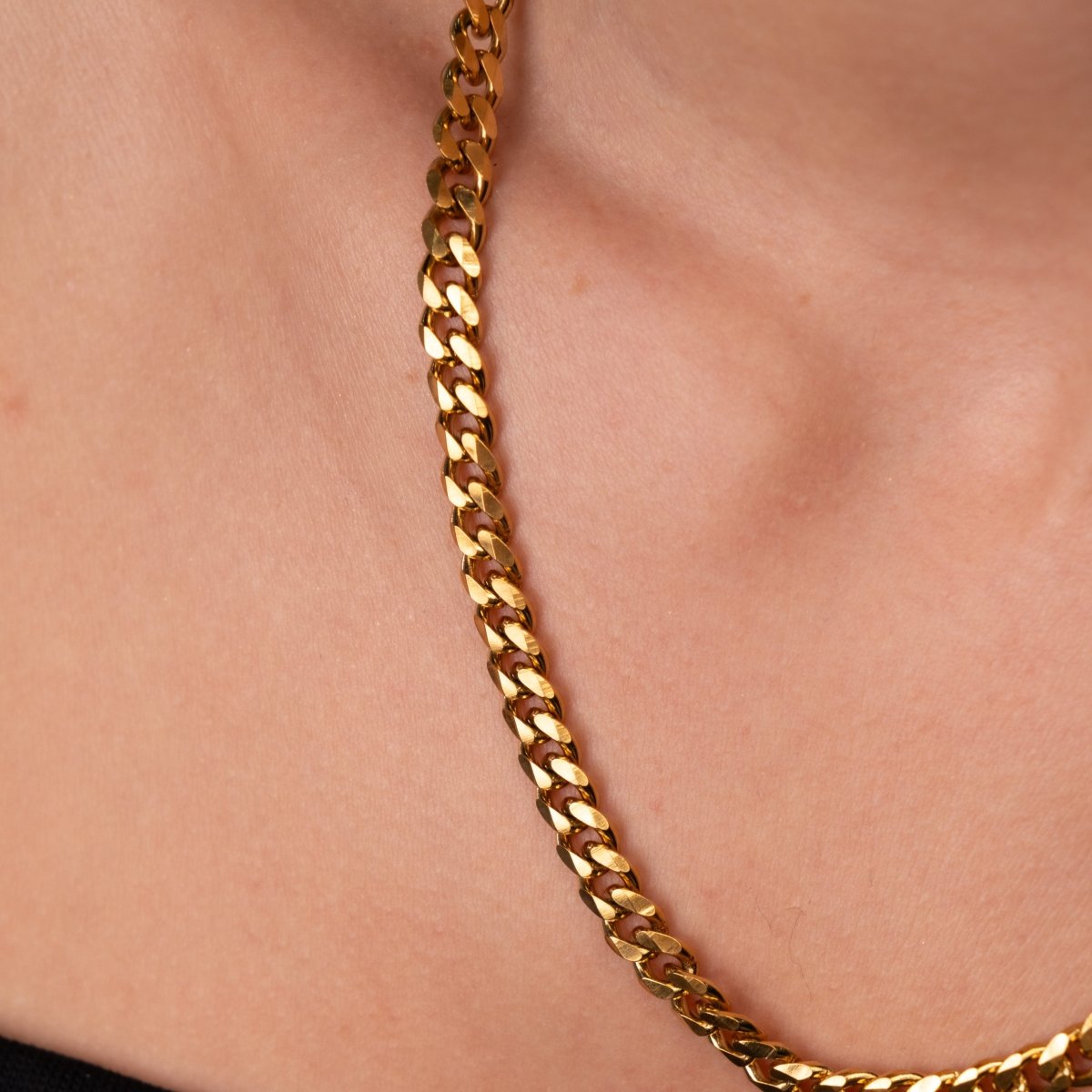 Colar Selenza Corrente Cubana Banhado em Ouro 18K - Murano Joias